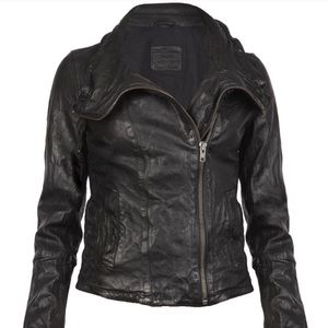 All Saints Caledonian Leather Jacket sz 2